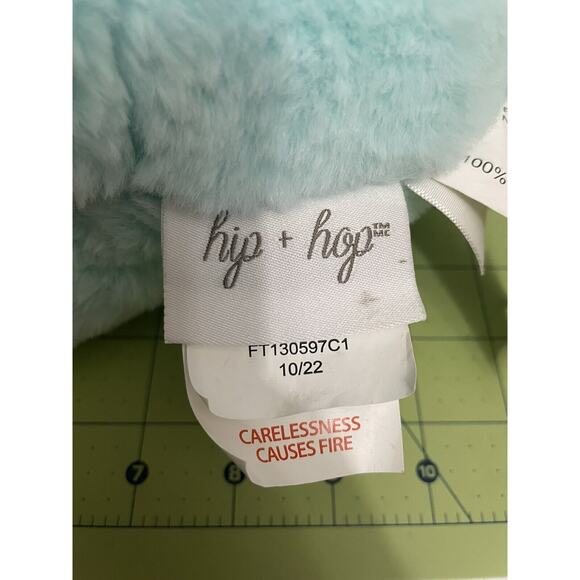 Hip & Hop Bunny Rabbit Plush Long Eared Mint Green Strips Stuffed Animal Soft - Picture 6 of 10